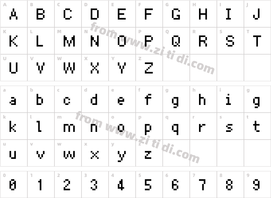 ark-pixel-10px-proportional-ja字体字体映射图
