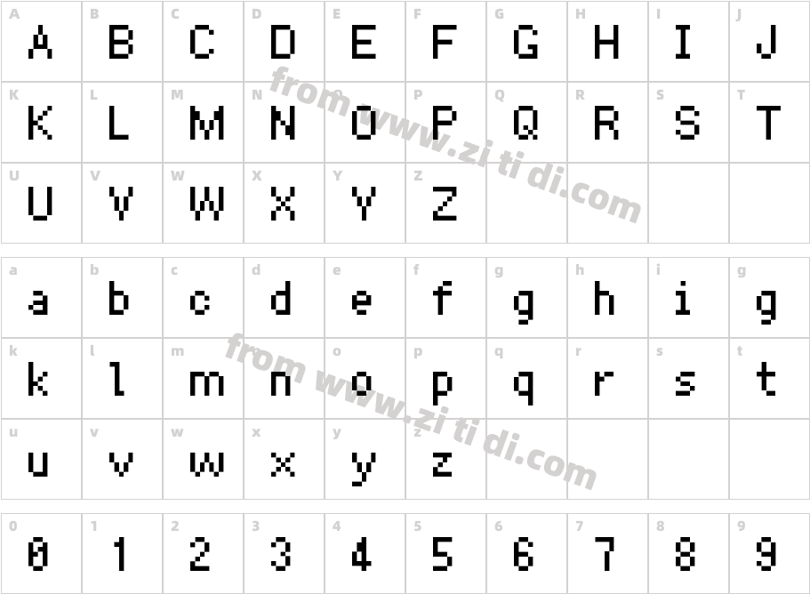 ark-pixel-10px-proportional-ko字体字体映射图