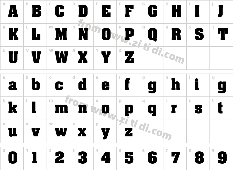 AGAalenBold-Roman字体字体映射图