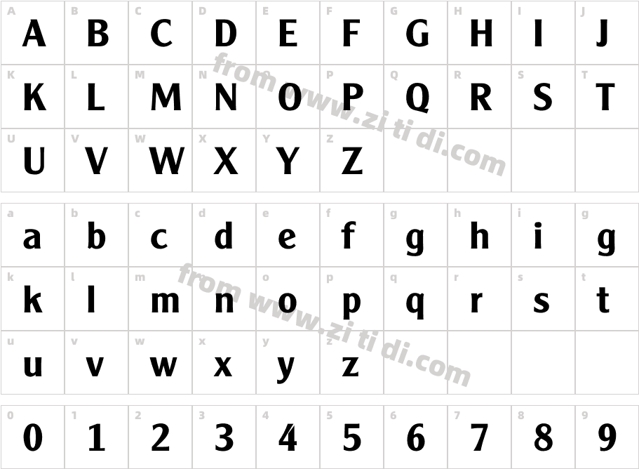 Cleaxg--DemiBold字体字体映射图