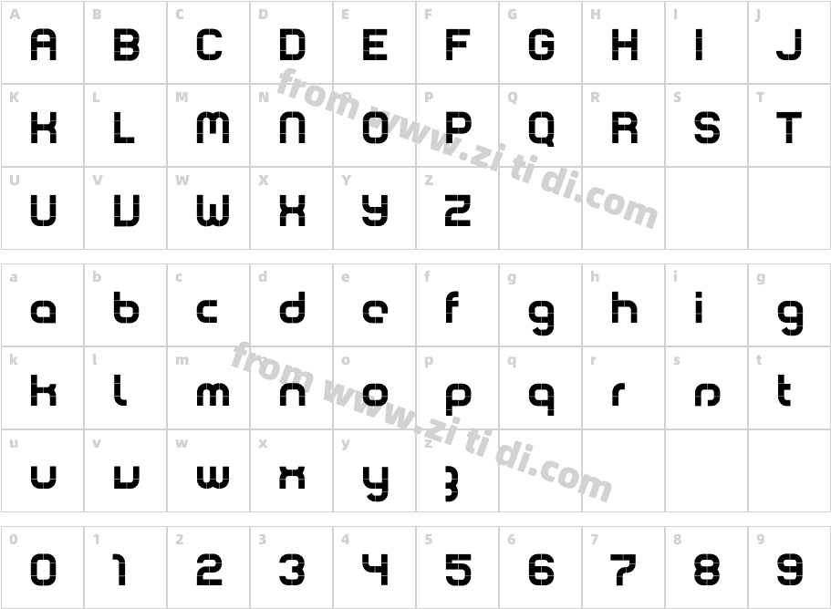 Comsat-Fat字体字体映射图