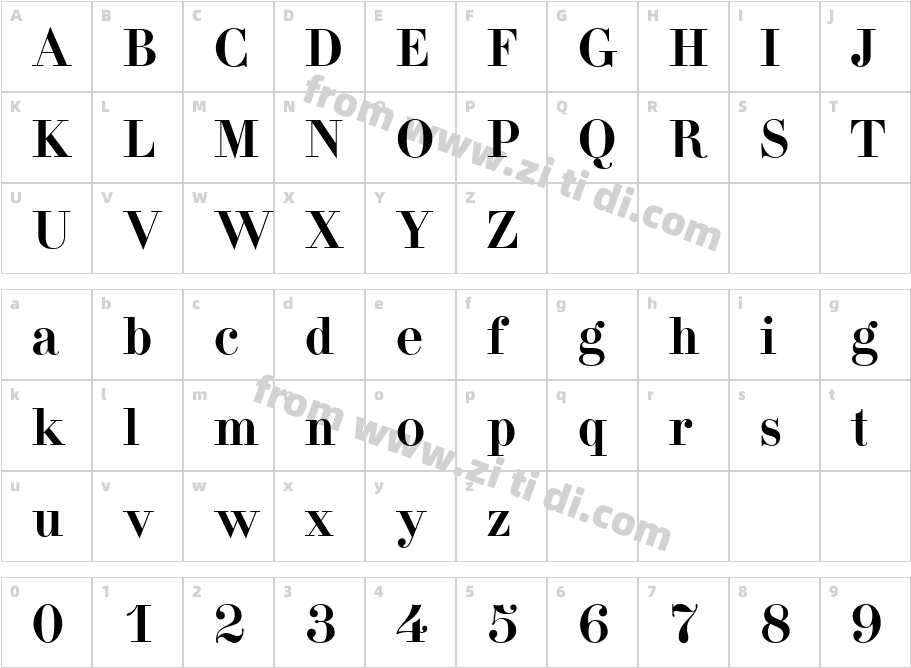 DidonaC字体字体映射图