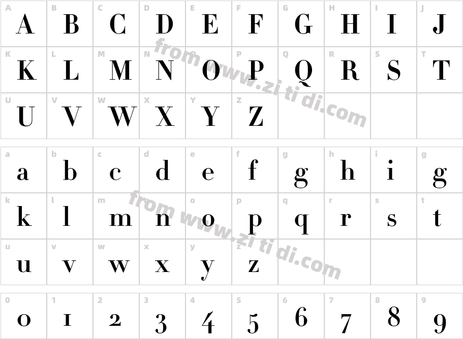 Didot-HTF-B11-Bold字体字体映射图