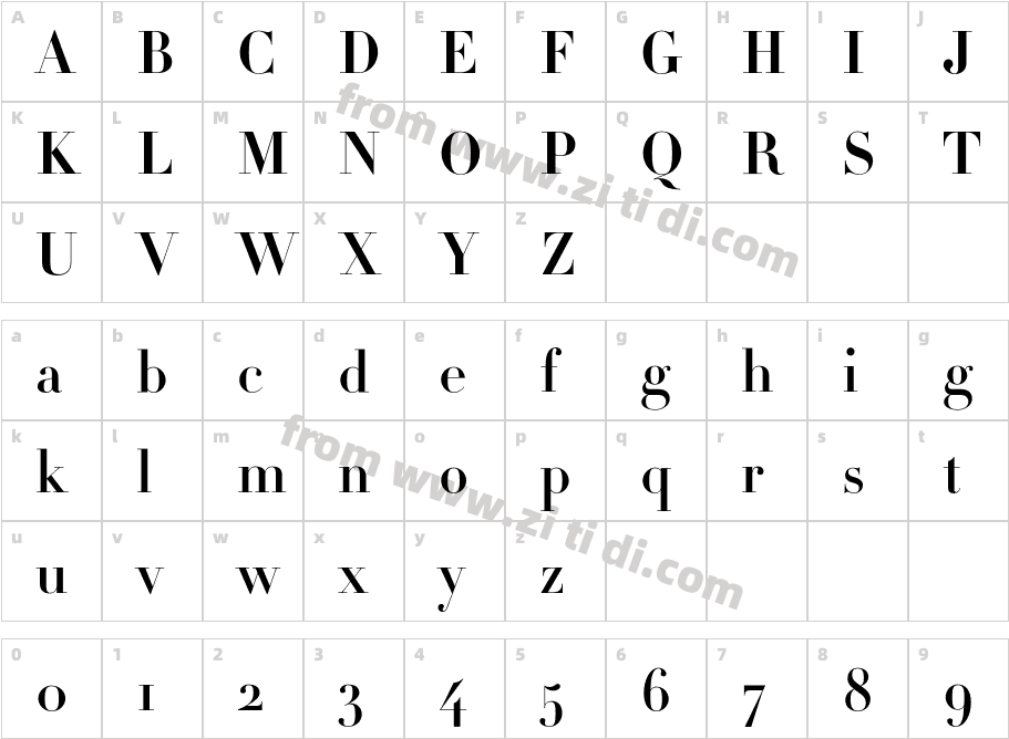 Didot-HTF-B24-Bold字体字体映射图