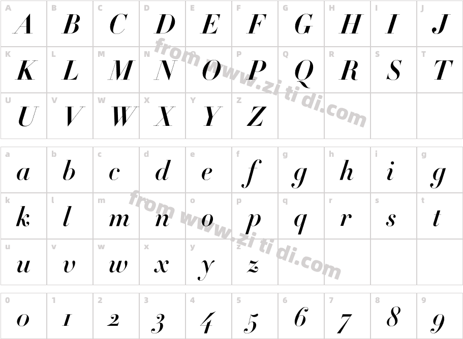Didot-HTF-B42-Bold-Ital字体字体映射图