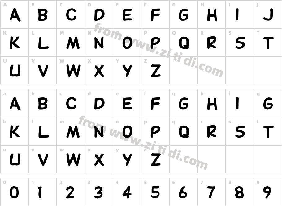 DupuyBALloon-Bo字体字体映射图
