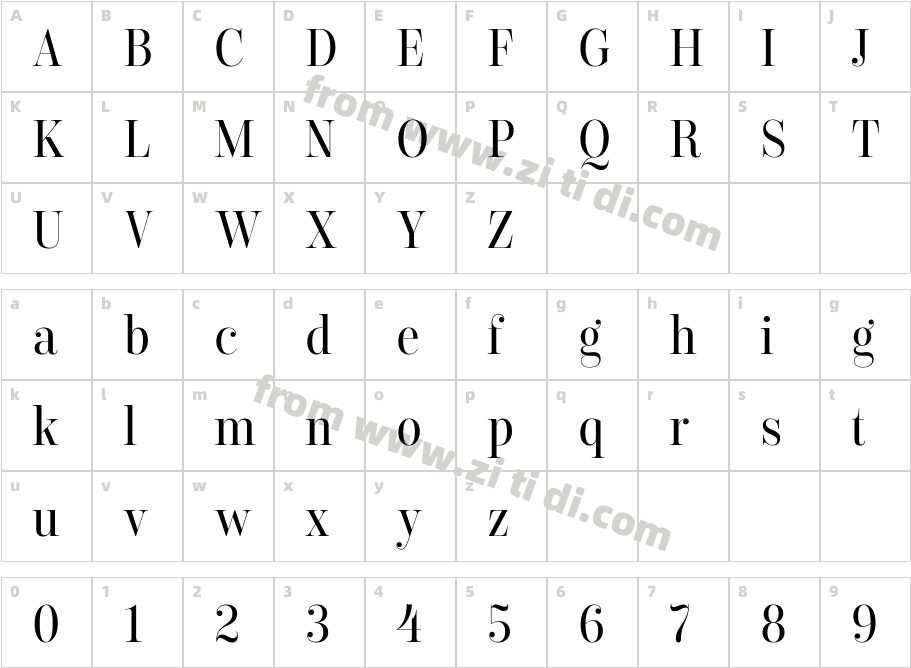 EncorpadaClassicCondensed-Regular字体字体映射图