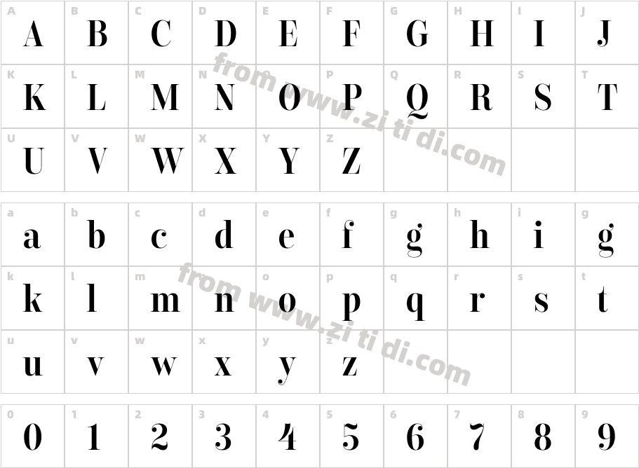 EncorpadaClassicCondensed-SemiBold字体字体映射图