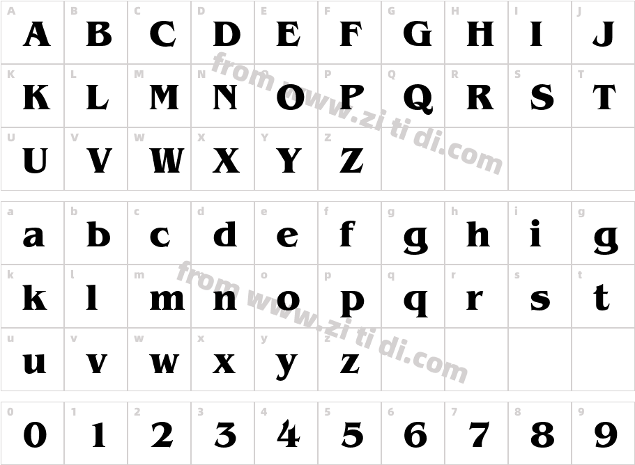 Benguiat-Bold字体字体映射图