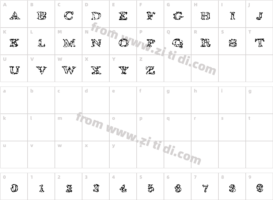 GAZA14-Regular字体字体映射图