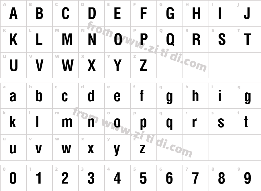 Helvetica-Condensed-Bold字体字体映射图