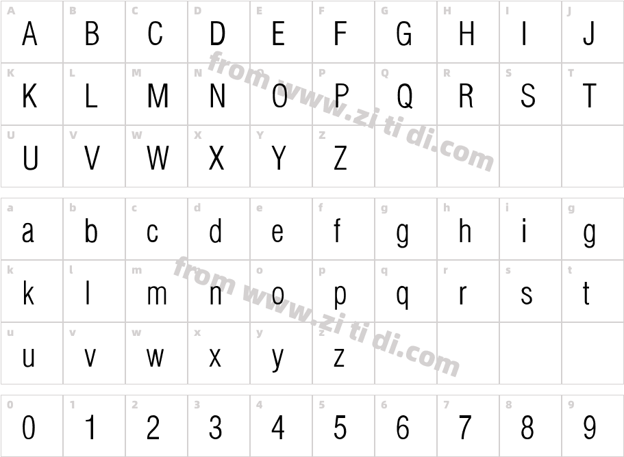 Helvetica-Condensed-Light-Li字体字体映射图