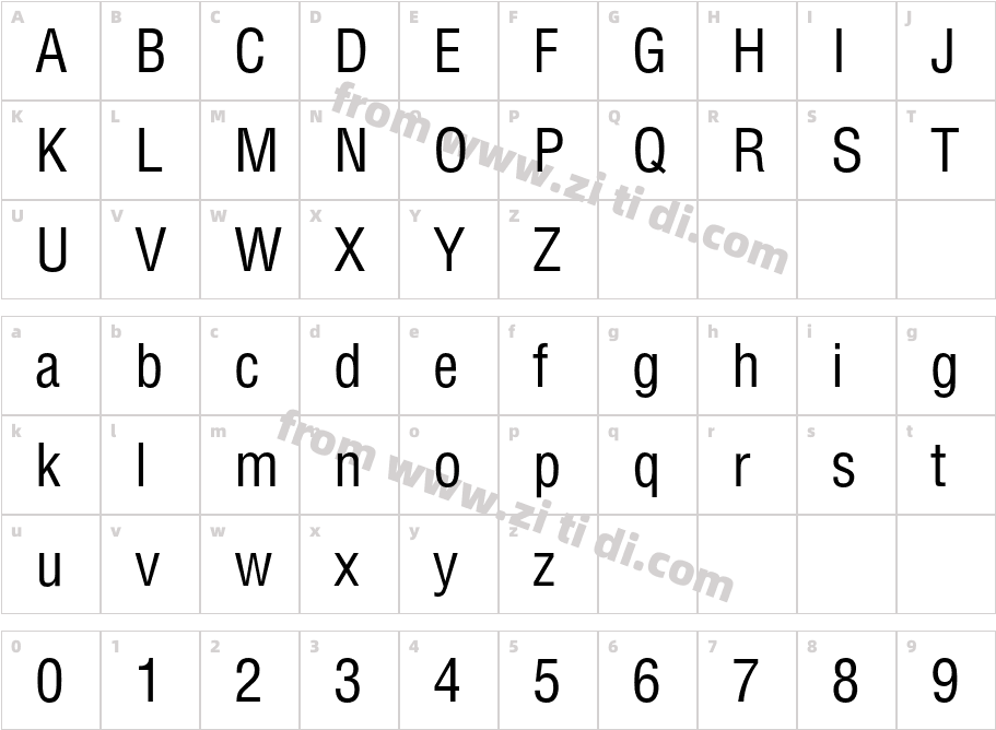 Helvetica-Condensed字体字体映射图
