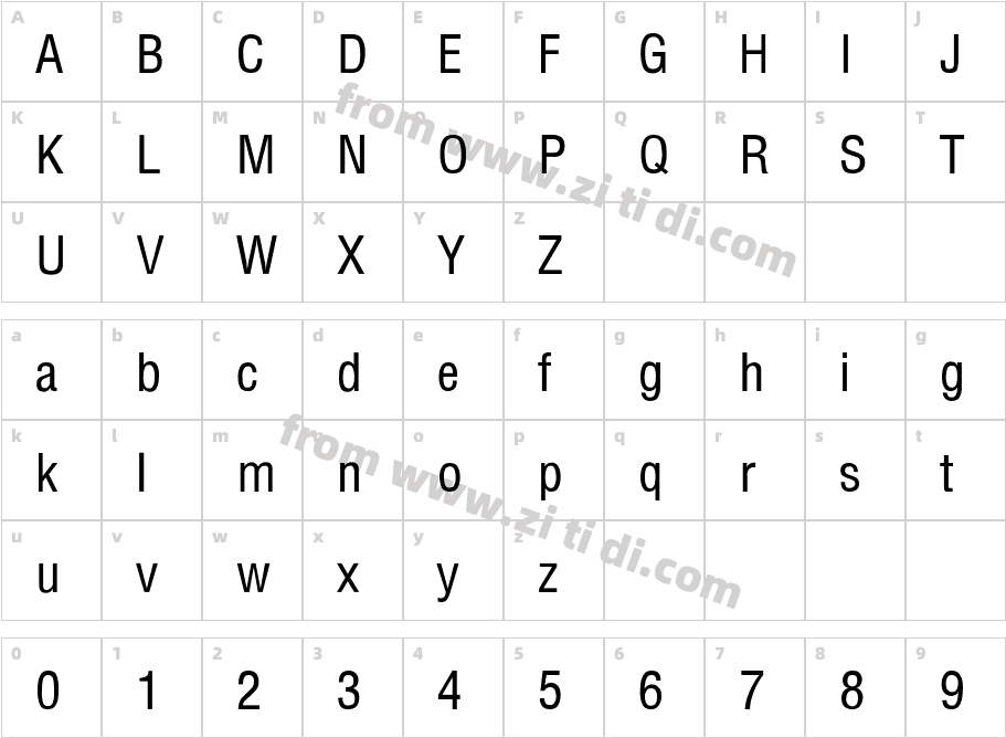Helvetica-Conth字体字体映射图