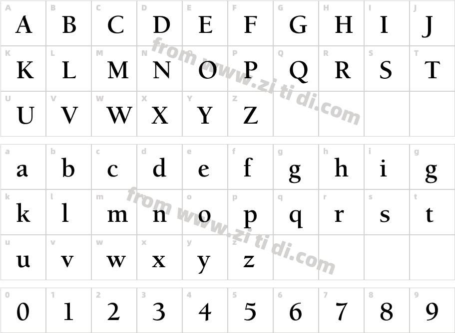 ITC-Berkeley-Old-Style-Bold字体字体映射图