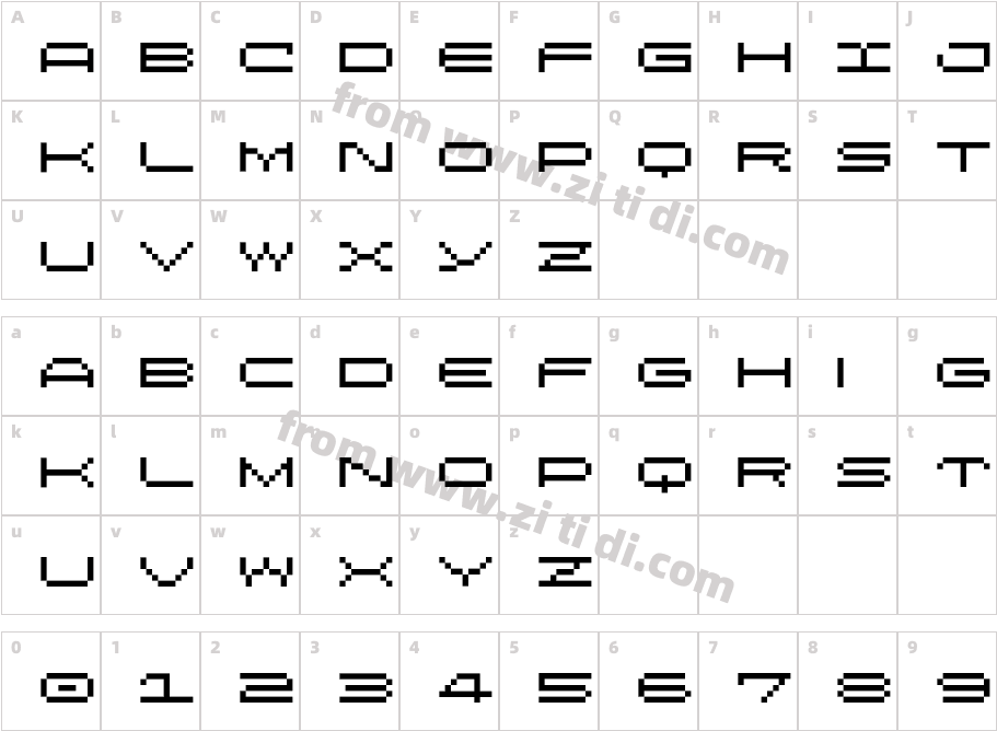LomoWebPixelLTStd-9字体字体映射图