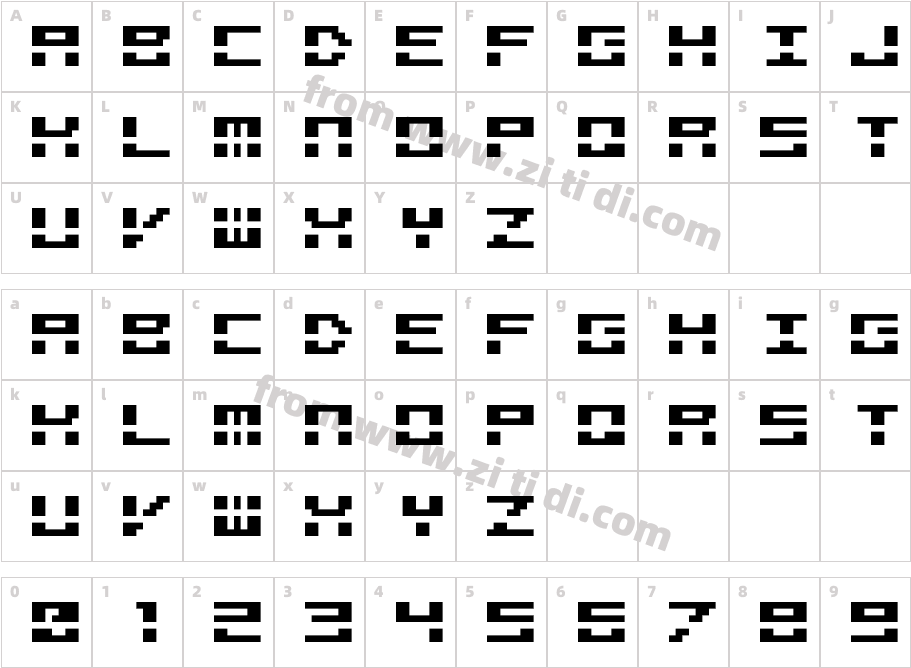 M40_BITLINE字体字体映射图