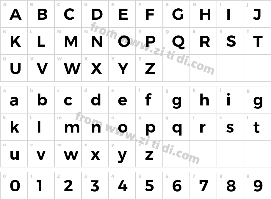 Montserrat-SemiBold字体字体映射图