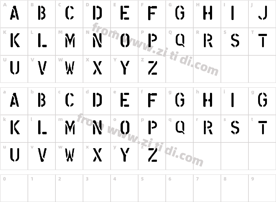 N&Dfont字体字体映射图
