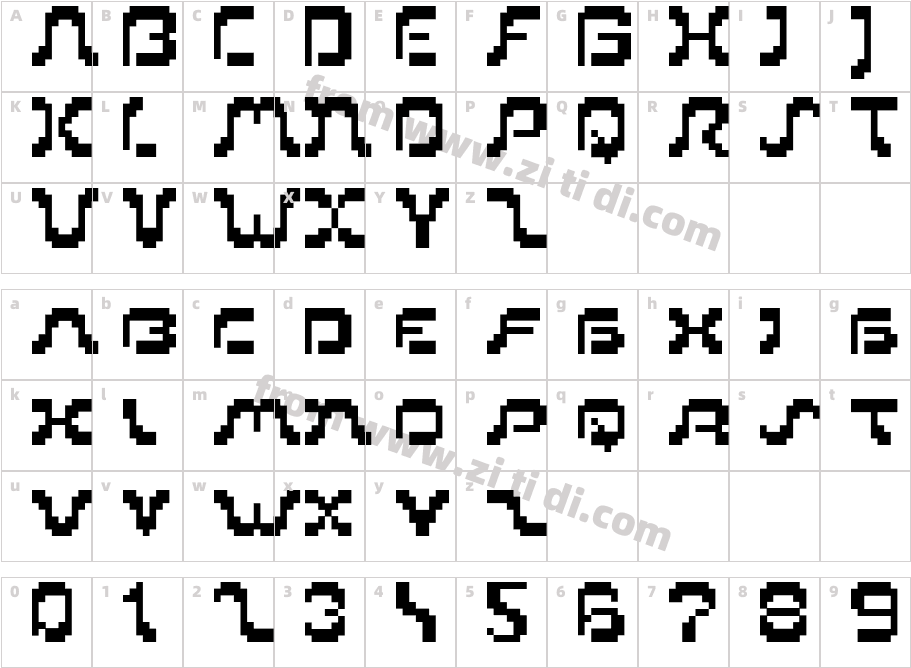 PIXoriental_9字体字体映射图