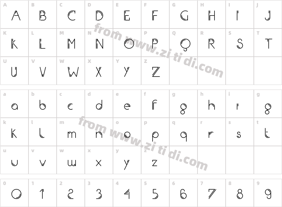 Iron字体字体映射图
