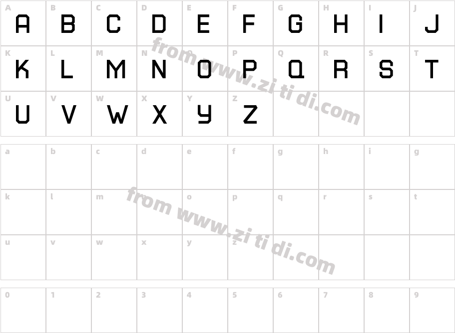 Square40-Regular字体字体映射图