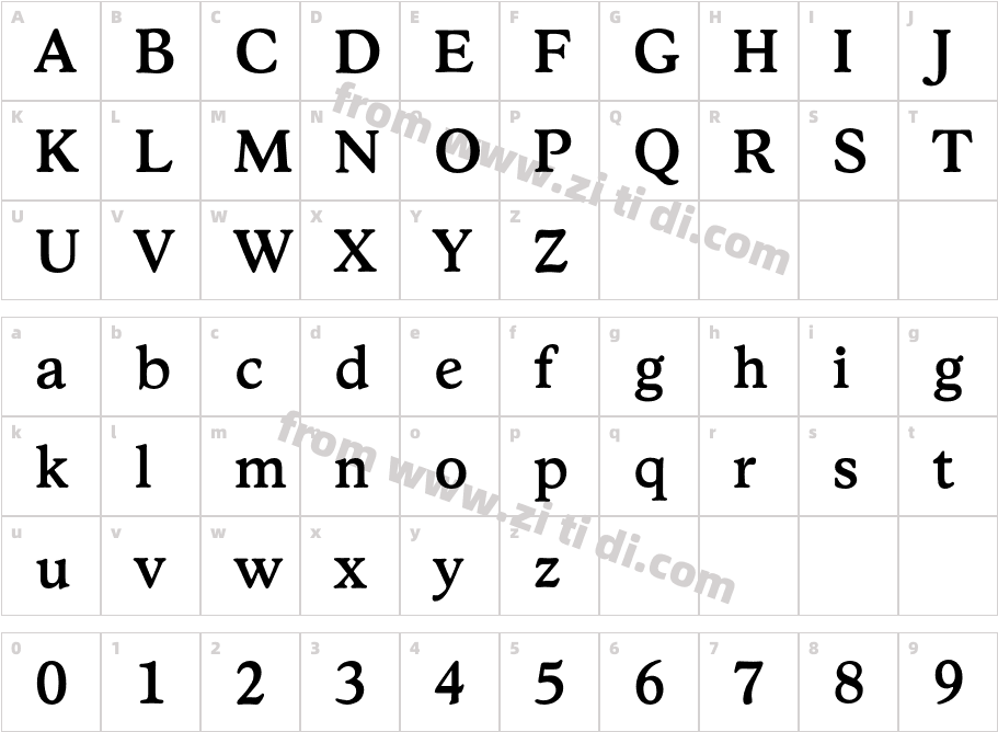 Stratford-Medium字体字体映射图