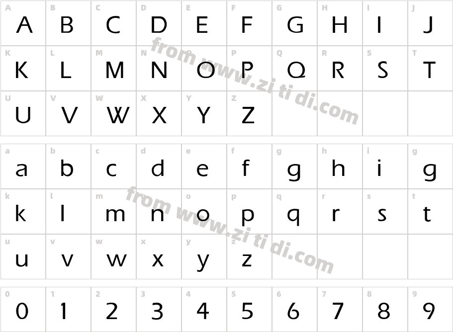 Tili-Medium-Medium字体字体映射图
