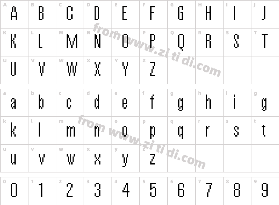 Vierzehnplain14px字体字体映射图