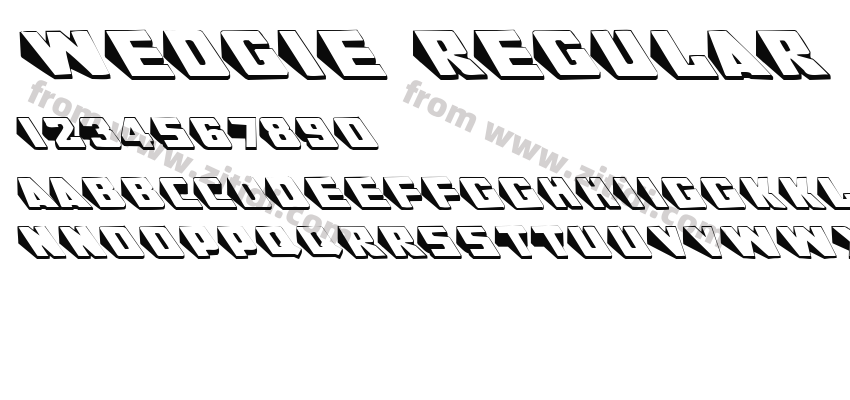 Wedgie Regular字体预览