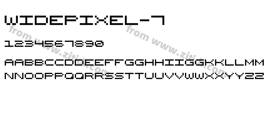 WidePixel-7字体预览
