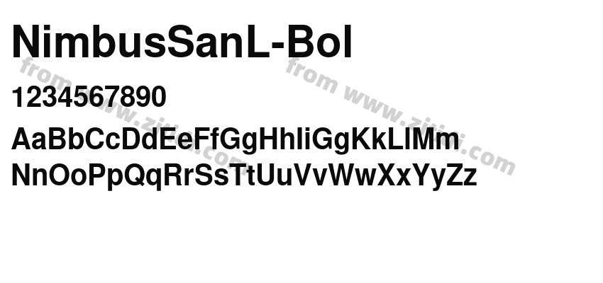 NimbusSanL-Bol字体预览