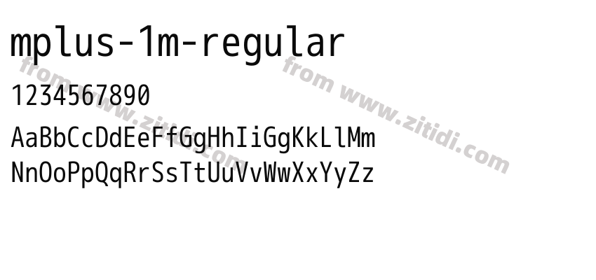 mplus-1m-regular字体预览