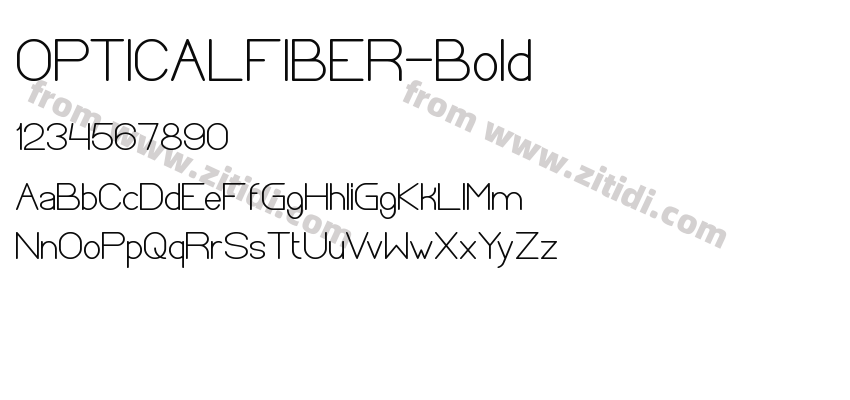 OPTICALFIBER-Bold字体预览