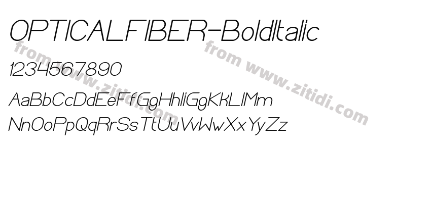OPTICALFIBER-BoldItalic字体预览