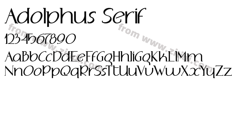 Adolphus Serif字体预览