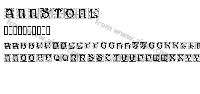 AnnStone字体预览