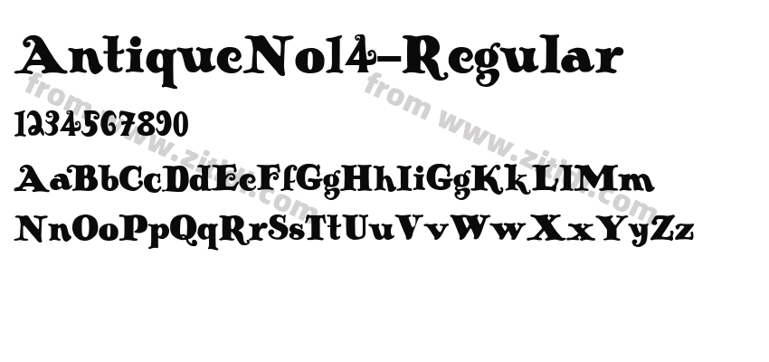 AntiqueNo14-Regular字体预览