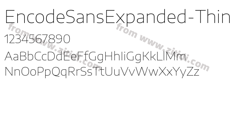 EncodeSansExpanded-Thin字体预览