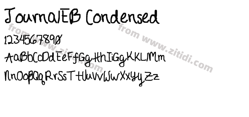 JournalEB Condensed字体预览