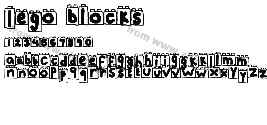 Lego Blocks字体预览