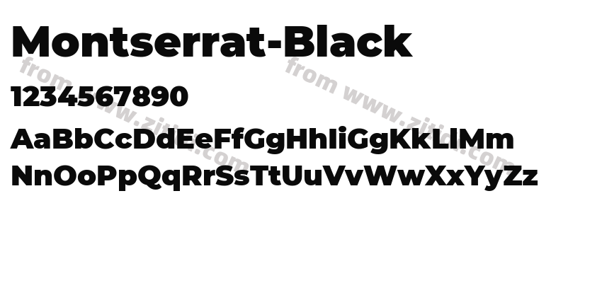 Montserrat-Black字体预览