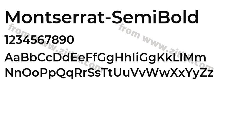 Montserrat-SemiBold字体预览
