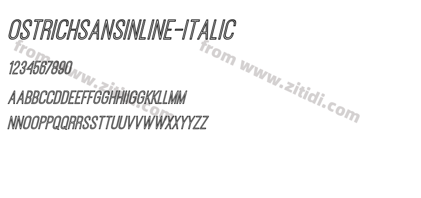 OstrichSansInline-Italic字体预览