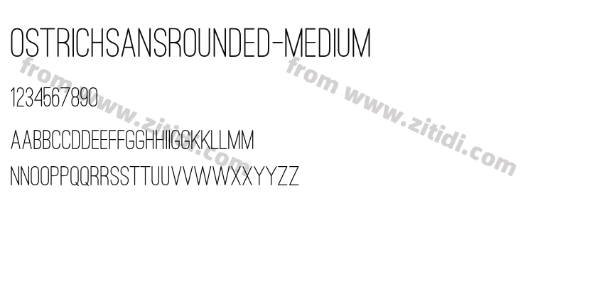 OstrichSansRounded-Medium字体预览