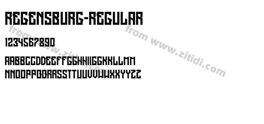 Regensburg-Regular字体预览