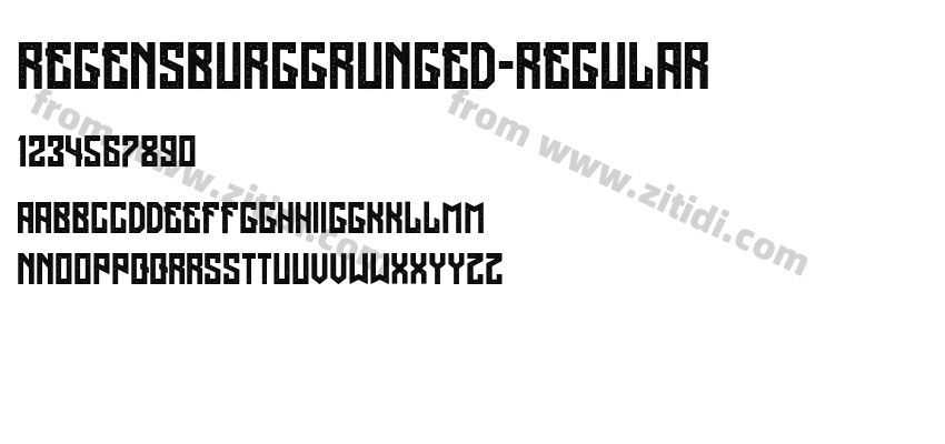 RegensburgGrunged-Regular字体预览