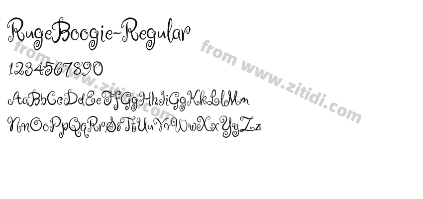 RugeBoogie-Regular字体预览