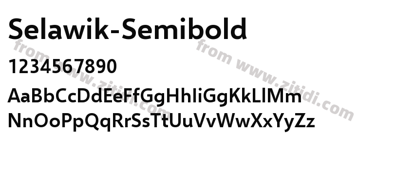 Selawik-Semibold字体预览