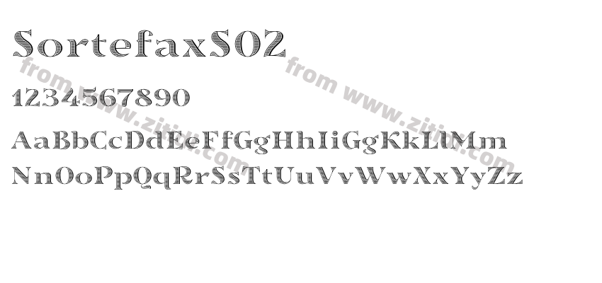 SortefaxS02字体预览